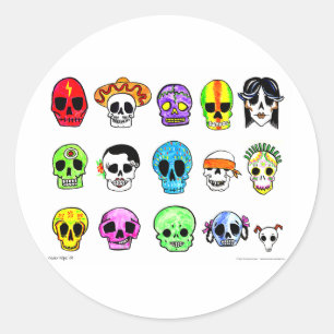 Calaveritas Ronde Sticker