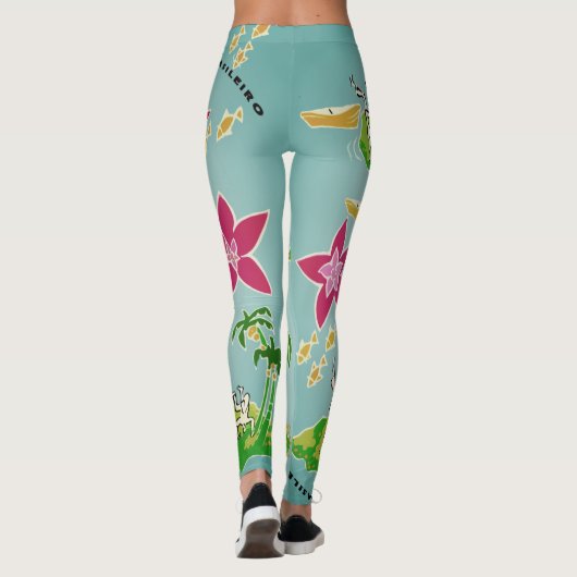 Calça legging com desenho de Capoeira (Dos)
