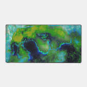 Calcaire Abstrait, Lime Greens et Blues Desk Mat (Recto)