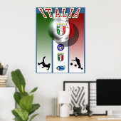 Calcio wereldkampioenschap voetbal in Italië Poster (Thuiskantoor)