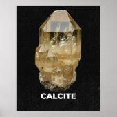Calcite Crystal Gemstone Poster (Voorkant)