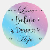 Calcomanía color degradado motivacion ronde sticker (Voorkant)