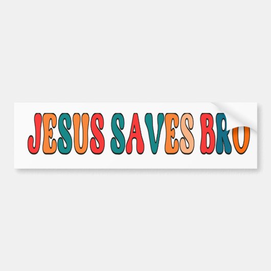 Calcomanía Para Auto Jezus redt broer Jezus Christ Bumpersticker (Voorkant)