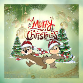 Calcomanías Para Cristales de navidad con ardillas Raamsticker (Vel 3)