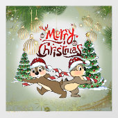 Calcomanías Para Cristales de navidad con ardillas Raamsticker (Vel)