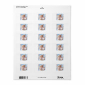 CalcomaníaSticker. 3D baby pink plush with floral Etiket (Full Sheet)