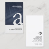 Calculateur comptable Carte de visite de monogramm (Devant / Derrière)