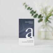 Calculateur comptable Carte de visite de monogramm (Debout devant)