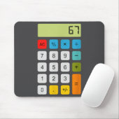 Calculator 67 Six Seven Funny Math Meme Muismat (Met muis)