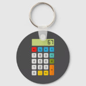 Calculator 67 Six Seven Funny Math Meme  Sleutelhanger (Voorkant)