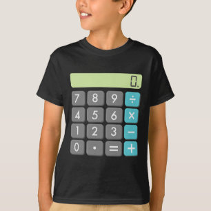 Calculator Halloween Kostuum Wiskunde Geek Cool Sc T-shirt