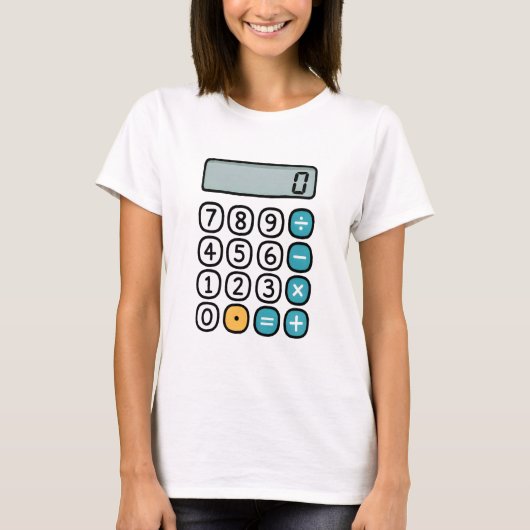 Calculator Maths T Shirt for Teachers and Students (Voorkant)