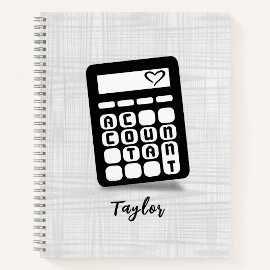 Calculatrice Comptable Carnet spiral cardiaque (Devant)