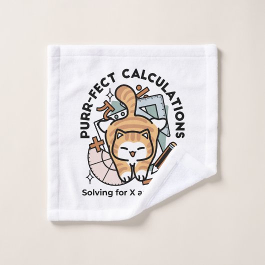 Calculs Parfaits – Création de chat de maths drôle (Gant de toilette)