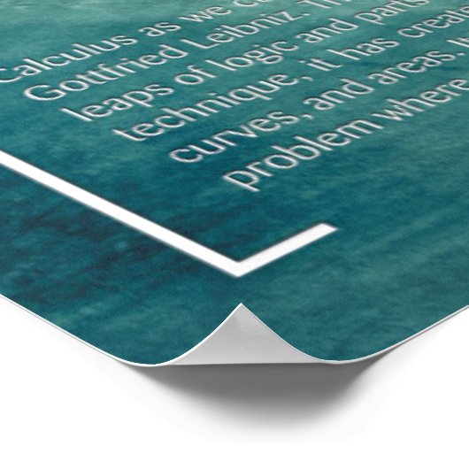 Calculus - Poster des maths (Coin)