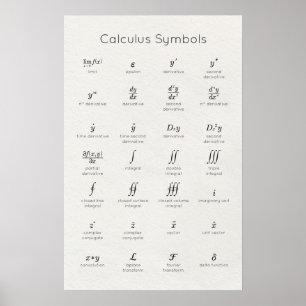 Calculussymbolen Poster
