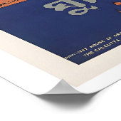 Calcutta India Vintage Travel Poster (Coin)