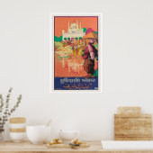Calcutta India Vintage Travel Poster (Cuisine)