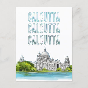 Calcutta "Victoria Memorial" Kolkata Bengali Feestdagenkaart