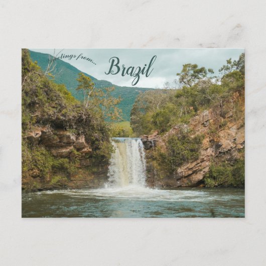 Caldeirão Waterval in Brazilië Briefkaart (Voorkant)