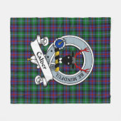 Calder Clan Badge Tartan Pset Fleece Deken (Voorkant (Horizontaal))