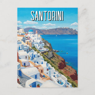 Caldera Uitzicht Santorini Griekenland Cycladen Re Briefkaart