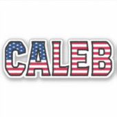 Caleb Name Vorname USA Sticker Stickerset (Voorkant)