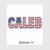Caleb Name Vorname USA Sticker Stickerset (Vel)