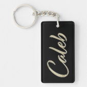 Caleb Name whitegold Porte-clés (Devant)