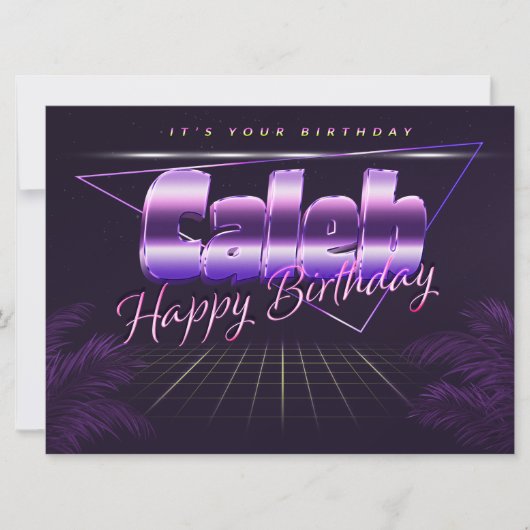 Caleb Prénom Date de naissance de la carte (Devant)