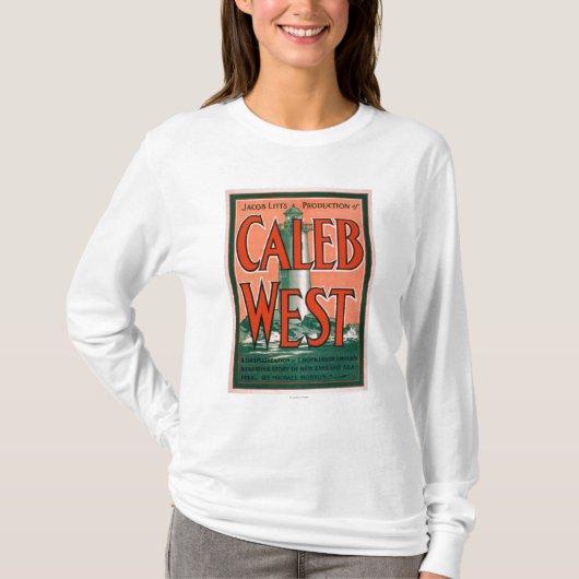 "Caleb West" vuurtoren New England Zee Folk T-shirt (Voorkant)