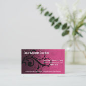 Caleché Swirl Stylish Business Card-sjabloon Visitekaartje (Staand voorkant)