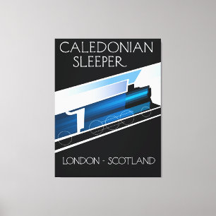 Caledonian Sleeper Londen Schotland reisposter Canvas Afdruk