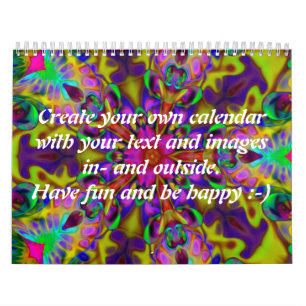 Caleidoscoop II van Apophysis + uw tekst & Kalender