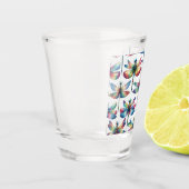 caleidoscoop-libellen shot glas (Links)