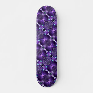 Caleidoscoop Paarse Abstracte fractale psychedelic Skateboard