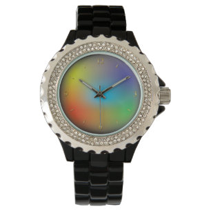 Caleidoscoop rood groen blauw geel horloge