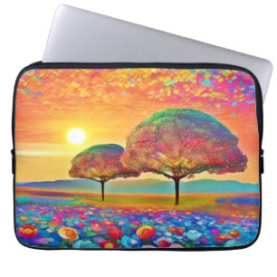 caleidoscoop van Sunset Natuur Laptop Sleeve
