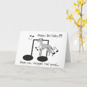 Calembour de whippet - carte de voeux (Fleur jaune)