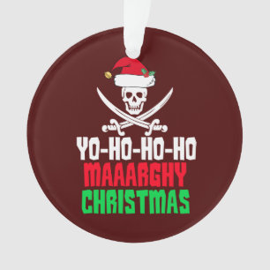 Calembour drôle Yo de Noël de pirate Ho Ho Ho