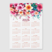 Calendar 2026 with flowers (Voorkant)