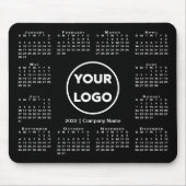 Calendar Business Logo on Black Muismat (Voorkant)