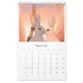 Calendar romantic rabbit kalender (Jan 2026)