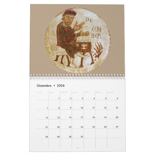 Calendario medieval 2 páginas Estándar Kalender (Dec 2026)
