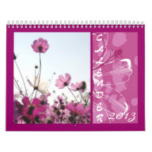 Calender 2013 roze mooie bloemen