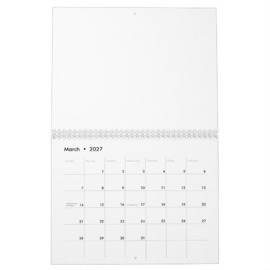 calendrier (Mar 2027)