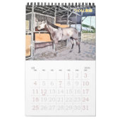 CALENDRIER ケイメイ牧場 サラブレッドの引退馬 2頭のイラスト (Jan 2026)