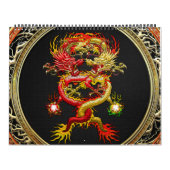 Calendrier [100] Dragons rouges et jaunes (Protection)