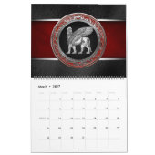Calendrier [100] Lion assyrien ailli - Lamassu argenté (Mar 2027)
