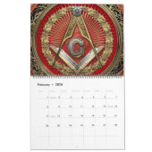 Calendrier [100] Master Mason - Carré Or & Compass (Feb 2026)